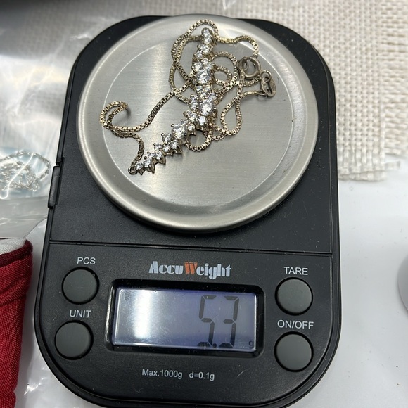 Diamonique by QVC Sterling Silver Necklace, Adjustable 14–16 Inches - Picture 15 of 17